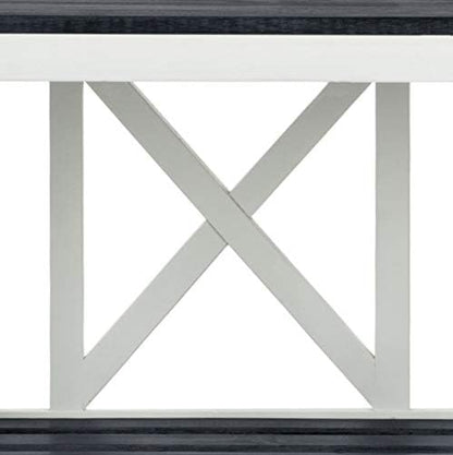 SAFAVIEH Outdoor Collection Branco Dark Slate Grey Bench