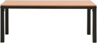 Garden Bench Brown and Black Steel Patio Bench Durable Vintage Style for Patios Gardens Balconies