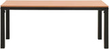 Vintage Steel Garden Bench Brown and Black Medium Durable Outdoor Seating for Patio Balcony with Ample Space and - Photo 4