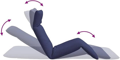 Folding Sun Lounger Navy Blue 175x54x8.5 cm with 5 Recline Positions, Lightweight Portable Outdoor Chaise for Beach, Patio, Poolside, Lawn, Camping, Reading & Tanning