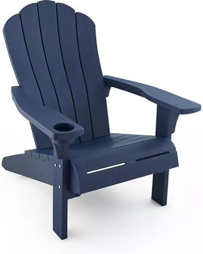Generic Outdoor Everest Adirondack Chair with Integrated Cupholder (Midnight Blue)