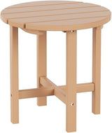 Costaelm Round Outdoor Side Tables, Adirondack Patio Tables for Outside, HDPE Patio End Table Weather Resistant - Photo 1