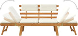Patio Bench with Cushions, Park Wooden Bench, Garden Bench, Balcony Bench, Outdoor Furniture, Picnic Bench - Photo 7