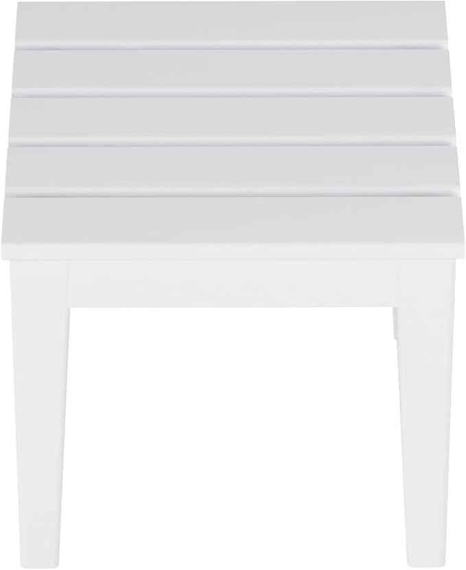 WestinTrends Ashore Outdoor Patio Modern Adirondack Side Table, White - Photo 5