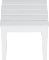 WestinTrends Ashore Outdoor Patio Modern Adirondack Side Table, White - Photo 5