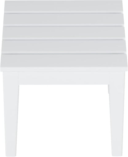 WestinTrends Ashore Outdoor Patio Modern Adirondack Side Table, White