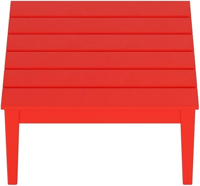 Costaelm Outdoor Side Tables for Patio, Small Patio Conversation Table Weather Resistant Coffee Table, Small Square Table Outdoor End Tables for Porch, Balcony, Poolside, Deck, Red