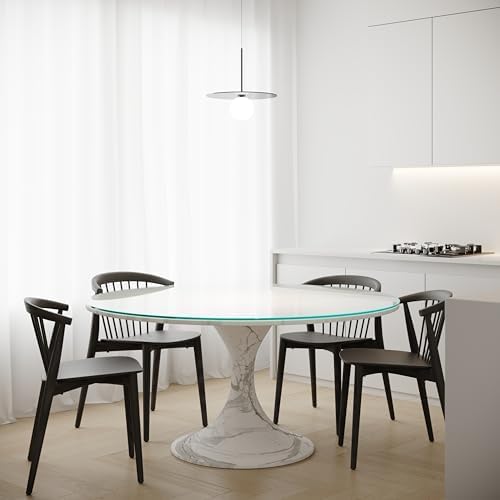 Royalty 54" Inch Round Tempered Glass Table Top – Clear Table Top Glass – Useful for Replacement, Tabletop Protector - Photo 9