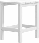 White HDPE Standard Detachable Adirondack Chair Set 4-Piece with Table and Footstools for Patio Garden Terrace Outdoor - Photo 6