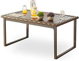 PatioFestival Wicker Patio Coffee Table Side Patio Bistro Table Metal Rattan Furniture with All Weather Steel Frame - Photo 1