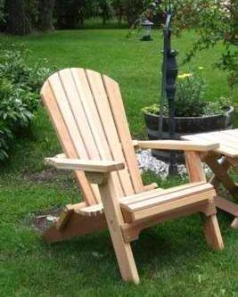 Folding Natural Cedar Adirondack Chair, Amish Crafted