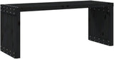 Patio Bench Extendable Black 83.7"x15.9"x17.7" Solid Wood Pine - Photo 7