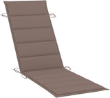 Sun Lounger Taupe Solid Acacia Wood Standard Foldable Outdoor Chaise Lounge Chaise Lounge for Outside Poolside - Photo 7