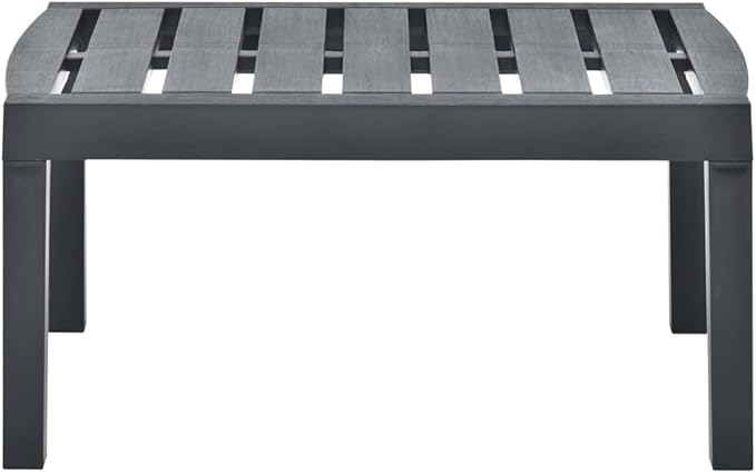 Garden Table Anthracite Plastic Outside Table Coffee Tables for Backyard Beach 30.7 x 21.7 x 15.0 in Durable