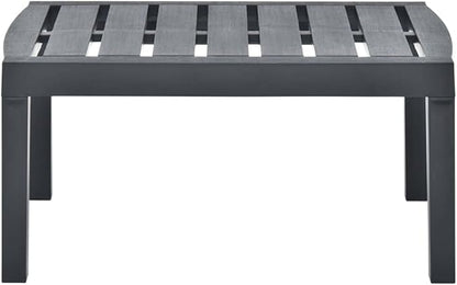 Garden Table Anthracite Plastic Outside Table Coffee Tables for Backyard Beach 30.7 x 21.7 x 15.0 in Durable