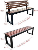 Benches Garden Bench Outdoor Patio Seating Backless Park Chair Lawn Path Slatted Seats - Photo 2