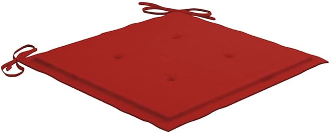 Rocking Chair with Red Cushion Solid Teak Wood Outdoor Patio Rocker 43"x28"x36" Durable Garden Lounge Seat for Balcony Deck Porch