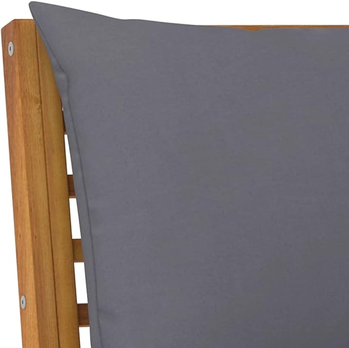 3 Piece Patio Lounge Set with Dark Gray Cushion,Outdoor Club Chairs,Modern Outdoor Chairs,Outdoor Furniture,for The Patio, Porch, Lawn, Garden or Home Furniture, Solid Acacia Wood