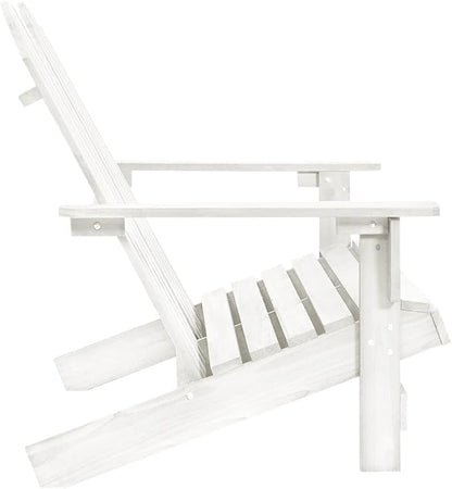 2-Seater Patio Adirondack Chair Solid Wood Fir White, Suitable for patios, Gardens, Balconies