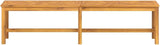 Solid Acacia Wood Garden Bench with Fishbone Pattern, Durable Outdoor Seating for Patio and Garden, 3-Person Capacity - Photo 4