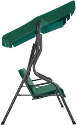 3-Seater Garden Swing Bench with Canopy, Heavy-Duty Outdoor Porch Swing Chair, Powder-Coated Steel Frame - Photo 3