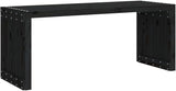 Patio Bench Extendable Black 83.7"x15.9"x17.7" Solid Wood Pine - Photo 5