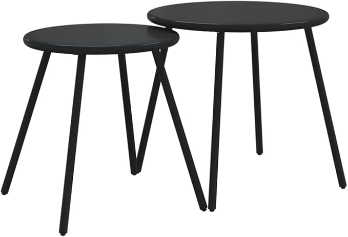 4-Piece Black Powder-Coated Steel Balcony Furniture Set with Removable Cushions for Outdoor Patio Terrace Backyard Modern Seating