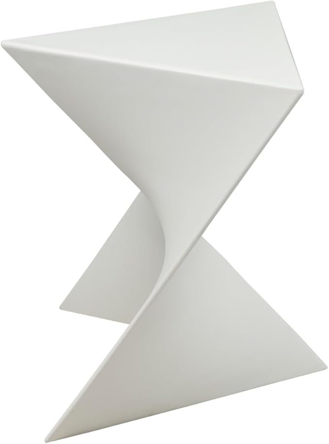 LeisureMod 15.75" Triangular Side Table, Stackable Plastic Accent End Table for Indoor & Outdoor Use - Photo 5
