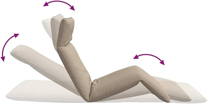 Folding Sun Lounger Taupe, 68.9x21.3x3.3 Outdoor Chaise with 5 Recline Positions, Oxford Fabric Recliner for Patio - Photo 8