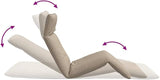 Folding Sun Lounger Taupe, 68.9x21.3x3.3 Outdoor Chaise with 5 Recline Positions, Oxford Fabric Recliner for Patio - Photo 8