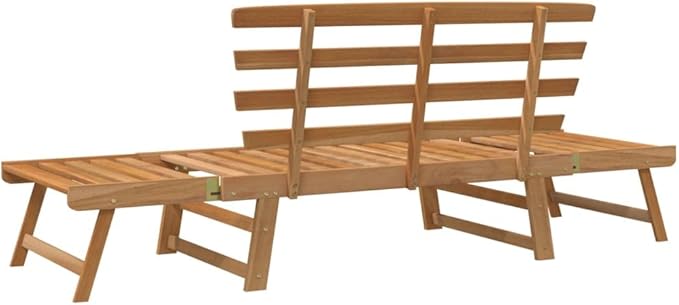 Patio Bench 2-in-1 Garden Bench Outdoor Bench for Outdoors Porch Entryway Furniture for Yard 74.8" Solid Acacia Wood