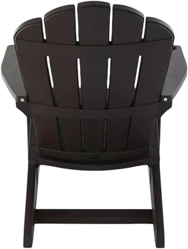 Modern Adirondack Chair with Cup Holder, Outdoor Patio Furniture (Brown)