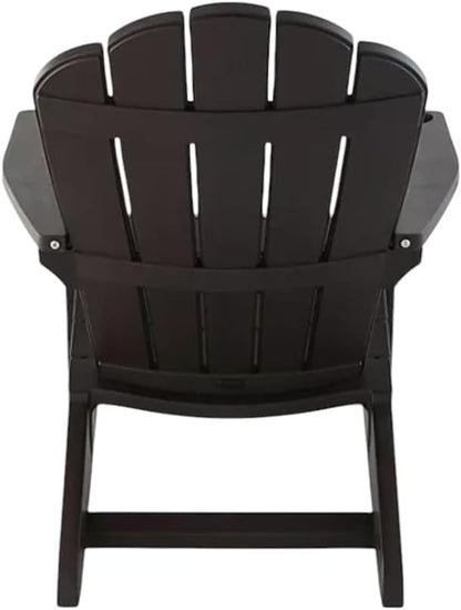 Modern Adirondack Chair with Cup Holder, Outdoor Patio Furniture (Brown)