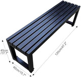 Weatherproof 3-Seater Metal Garden Bench, Heavy-Duty Outdoor Patio Seating for Parks & Lounges, 700lbs Load Capacity - Photo 2