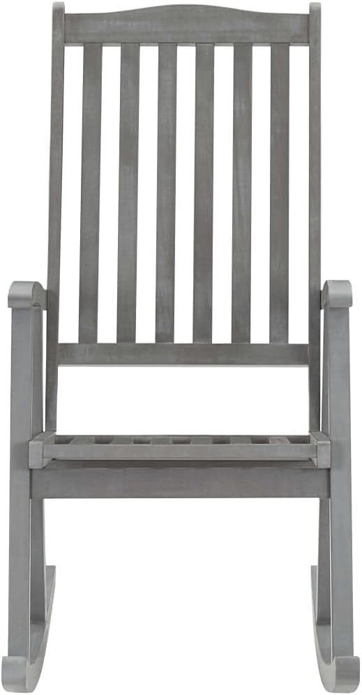 Wooden Rocking Chair with Cream Cushions - Photo 4