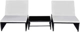 Outdoor Chaise Lounge, Sun Relaxing Chaise Lounge Beach Chaise Lounge Sun Loungers 2 pcs with Table Poly Rattan Black - Photo 2