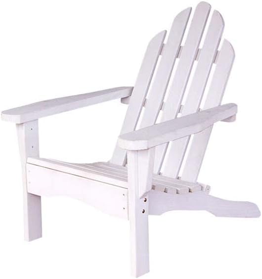 Amish Casual Heavy Duty Adirondack Chair in White Stain - Authentic Amish Craftmanship from Treated Pine, Outdoor Chair Made in The USA, 800 Lb Weight Capacity