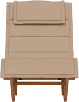 Acacia Wood Rocking Sun Lounger with Taupe Cushion & Pillow, 60.6" x 23.6" x 29.1" Patio Chaise, 242 lb Capacity - Photo 4