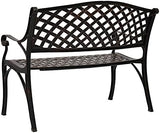Garden Bench Outdoor Bench for Patio Metal Bench Park Bench with Armrests Sturdy Steel Frame Furniture Metal Bench for - Photo 4