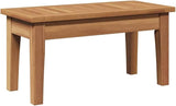 Brown Solid Teak Wood Garden Bench Set 2 pcs Modern Outdoor Furniture for Patio Terrace with Rustic Farmhouse Style - Photo 6