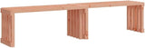 Extendable Garden Bench Natural Large Solid Douglas Fir Wood Patio Bench for Outdoor Area Hangout Spot - Photo 2