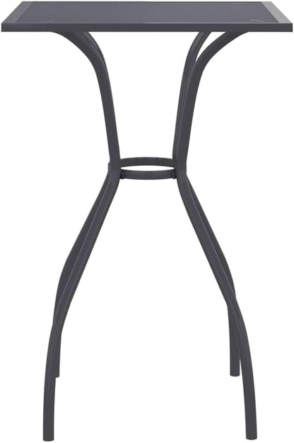 Patio Table Anthracite 19.7"x19.7"x28.3" Steel Mesh,Stylish Mesh Design Patio Table: Sturdy and Durable for Outdoor Use Outdoor Table