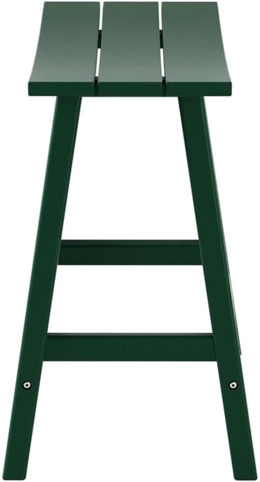 Costaelm 24" Height Outdoor Bar Stools, All-Weather Bar Stools, Adirondack Poly Patio Bar Stool for Patio, Deck, Kitchen Counter and Garden, Dark Green