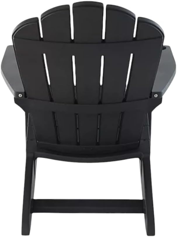 Modern Adirondack Chair with Cup Holder, Outdoor Patio Furniture (Graphite Gray)