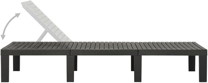 Adjustable Patio Sun Lounger with Thick Cushions - Photo 4