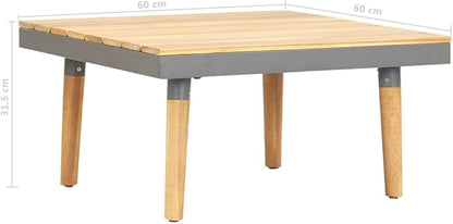 Garden Coffee Table,Square Coffee Table,Wood Coffee Table,Coffee Tables for Living Room,Center Table,Bedroom Side Tables,Slatted Tabletop Design,for Living Room, Study, Bedroom,Solid Acacia Wood
