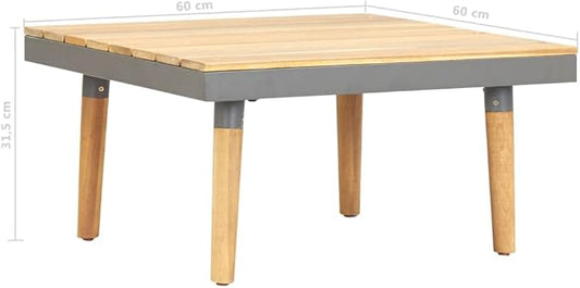 Garden Coffee Table,Square Coffee Table,Wood Coffee Table,Coffee Tables for Living Room,Center Table,Bedroom Side Tables,Slatted Tabletop Design,for Living Room, Study, Bedroom,Solid Acacia Wood