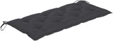 Foldable Bamboo Garden Bench with Adjustable Armrests and Weatherproof Cushion - Photo 5