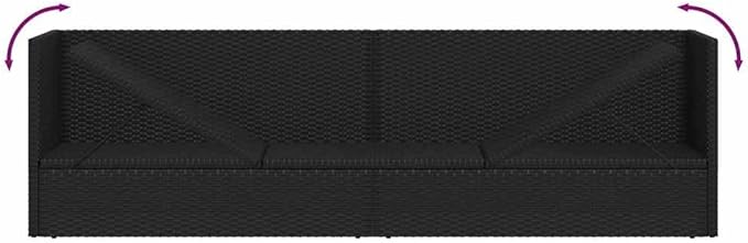 Poly Rattan Sunbed with Cushions - Photo 9
