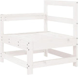 2-Piece Garden Corner Sofa Set, Solid Pine Wood Modular Outdoor Patio Furniture, Rustic White Wooden Seating for Balcony - Photo 4